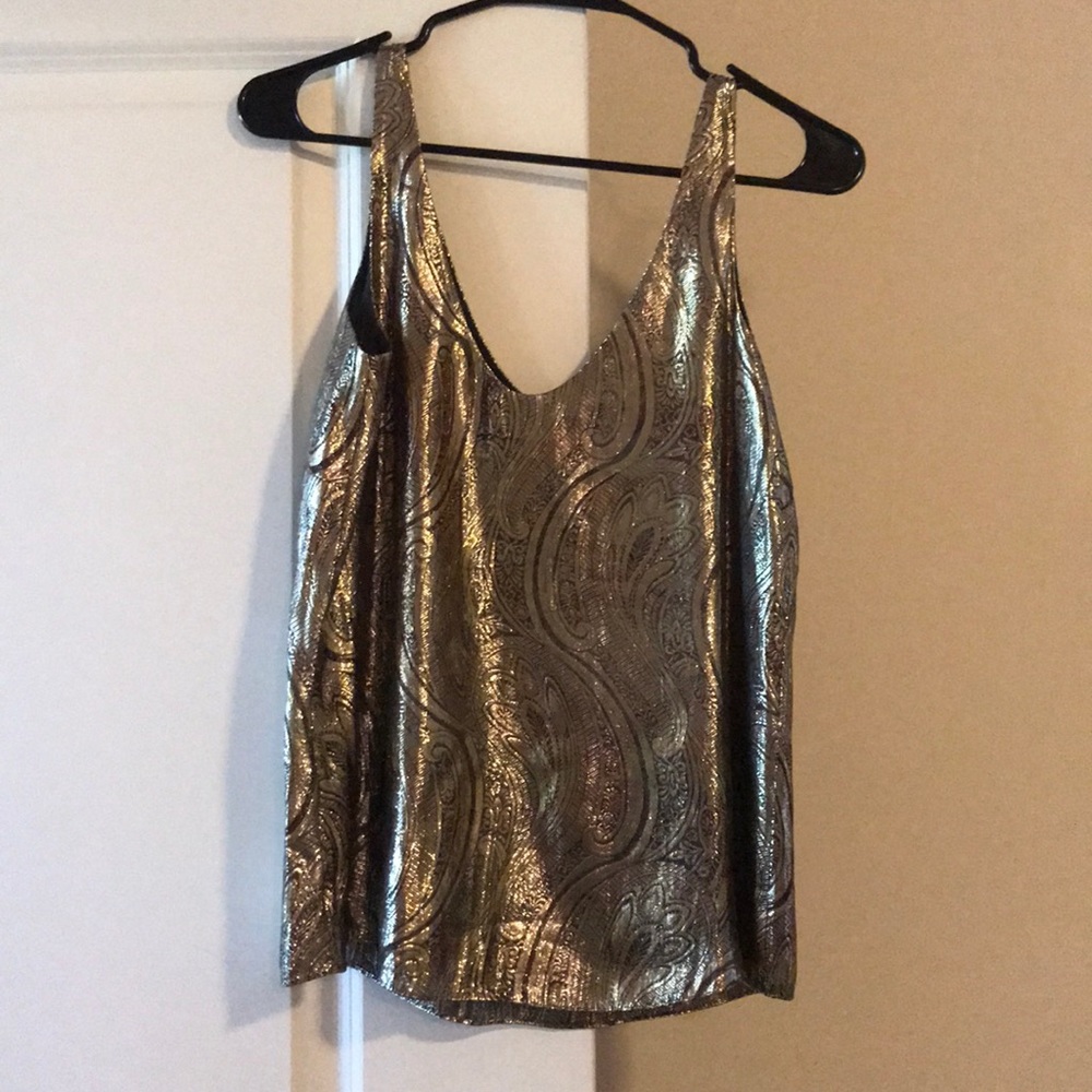 J. Crew gold designed tank top